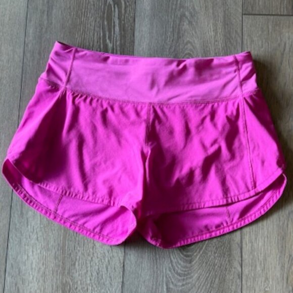 Lululemon Speed Up Mid-Rise 4" Shorts Sonic Pink Sz 6 - Picture 2 of 6